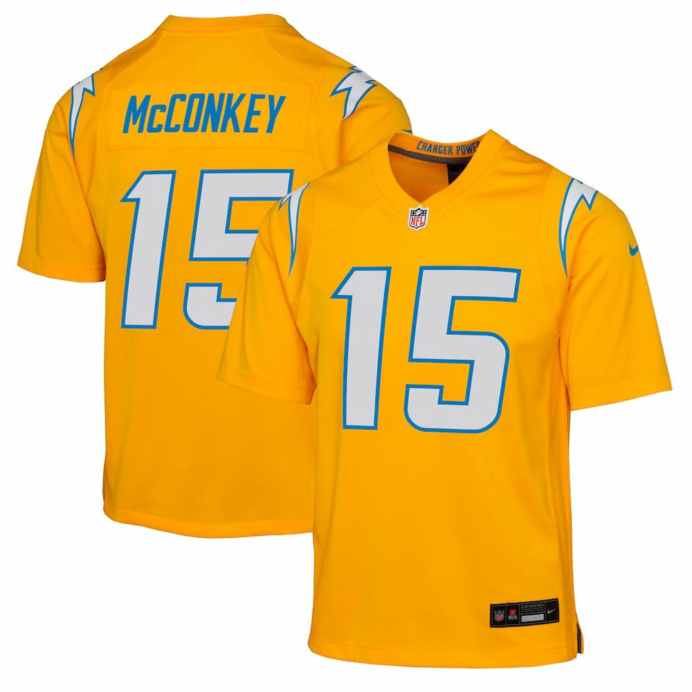 Los Angeles Chargers Ladd McConkey  Youth Alternate Charger Power Game Player Jersey | NFL Outlet