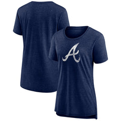 Atlanta Braves Women's Weathered Official Logo Tri-Blend T-Shirt - MLB T-shirts