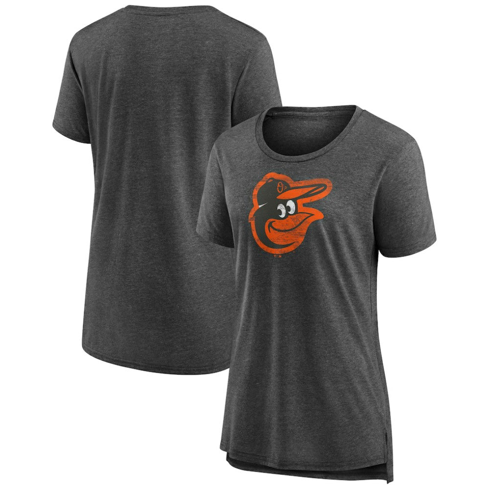 Baltimore Orioles Women's Weathered Official Logo Tri-Blend T-Shirt - MLB T-shirts