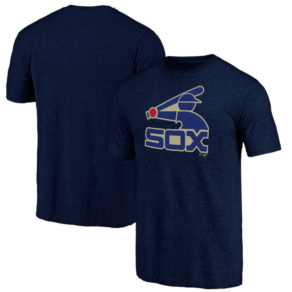 Chicago White Sox Cooperstown Official Logo Tri-Blend T-Shirt - MLB T-shirts