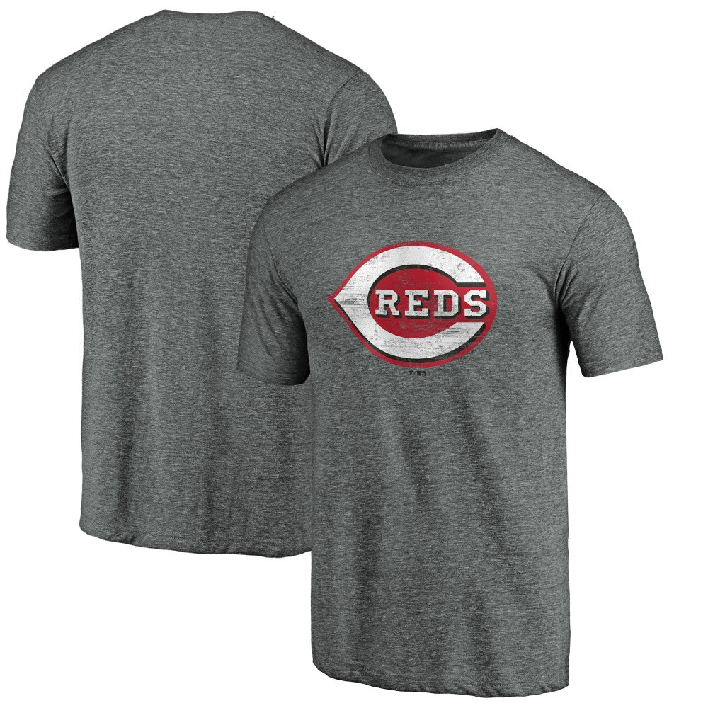 Cincinnati Reds Weathered Official Logo Tri-Blend T-Shirt - MLB T-shirts
