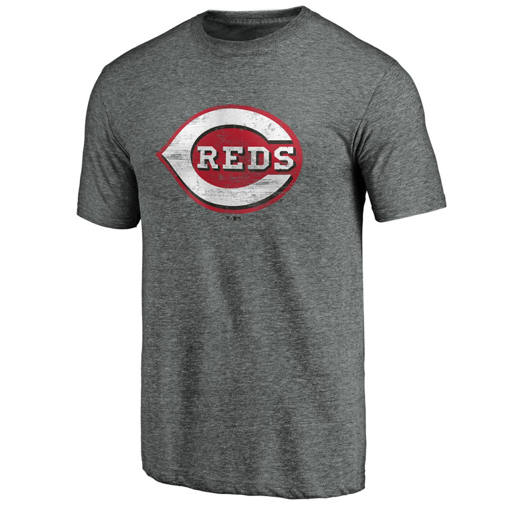 Cincinnati Reds Weathered Official Logo Tri-Blend T-Shirt - MLB T-shirts
