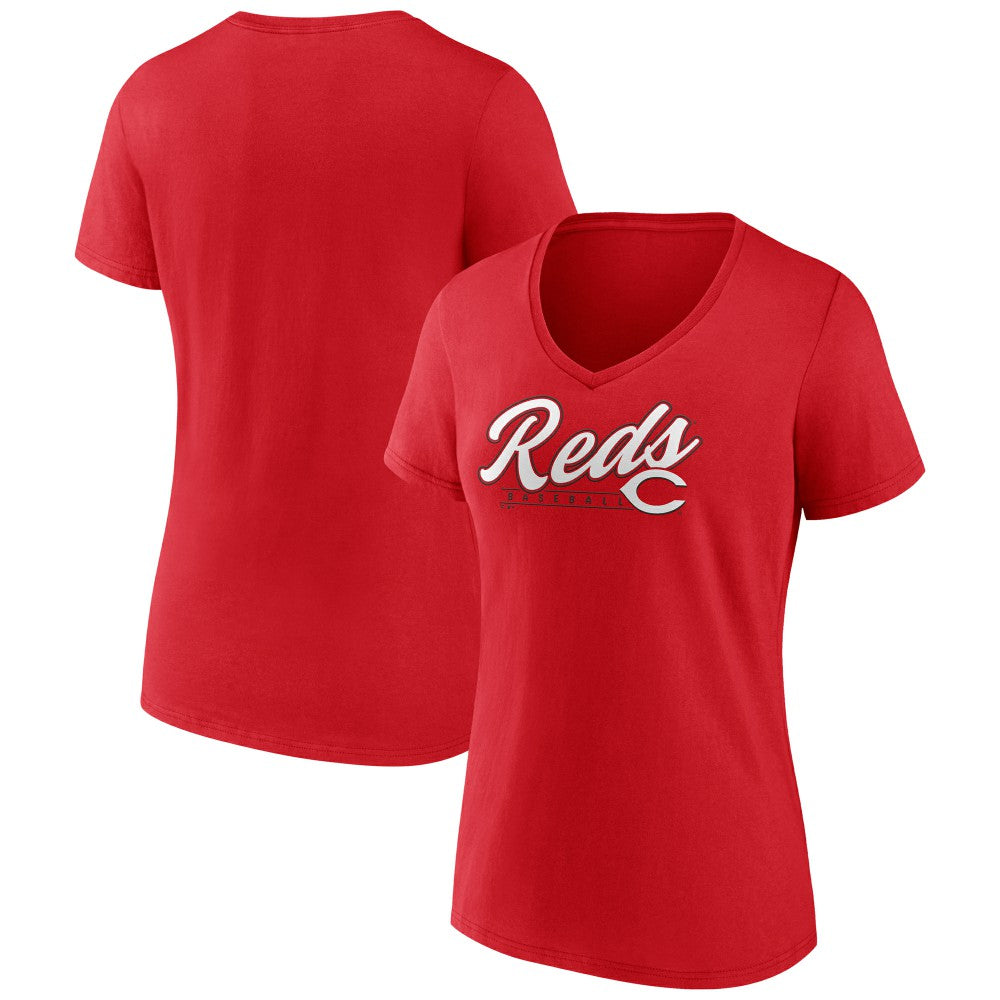 Cincinnati Reds Women's One And Only V-Neck T-Shirt - MLB T-shirts