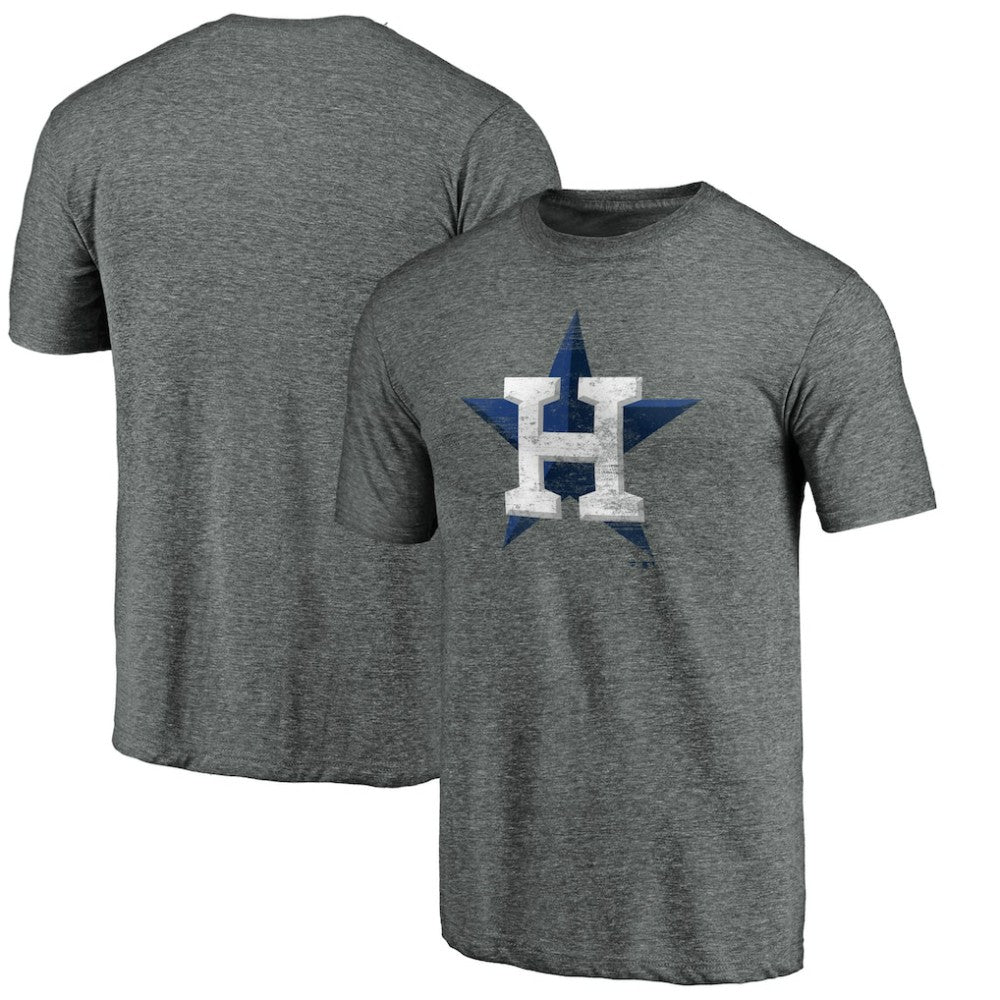 Houston Astros Weathered Official Logo Tri-Blend T-Shirt - MLB T-shirts
