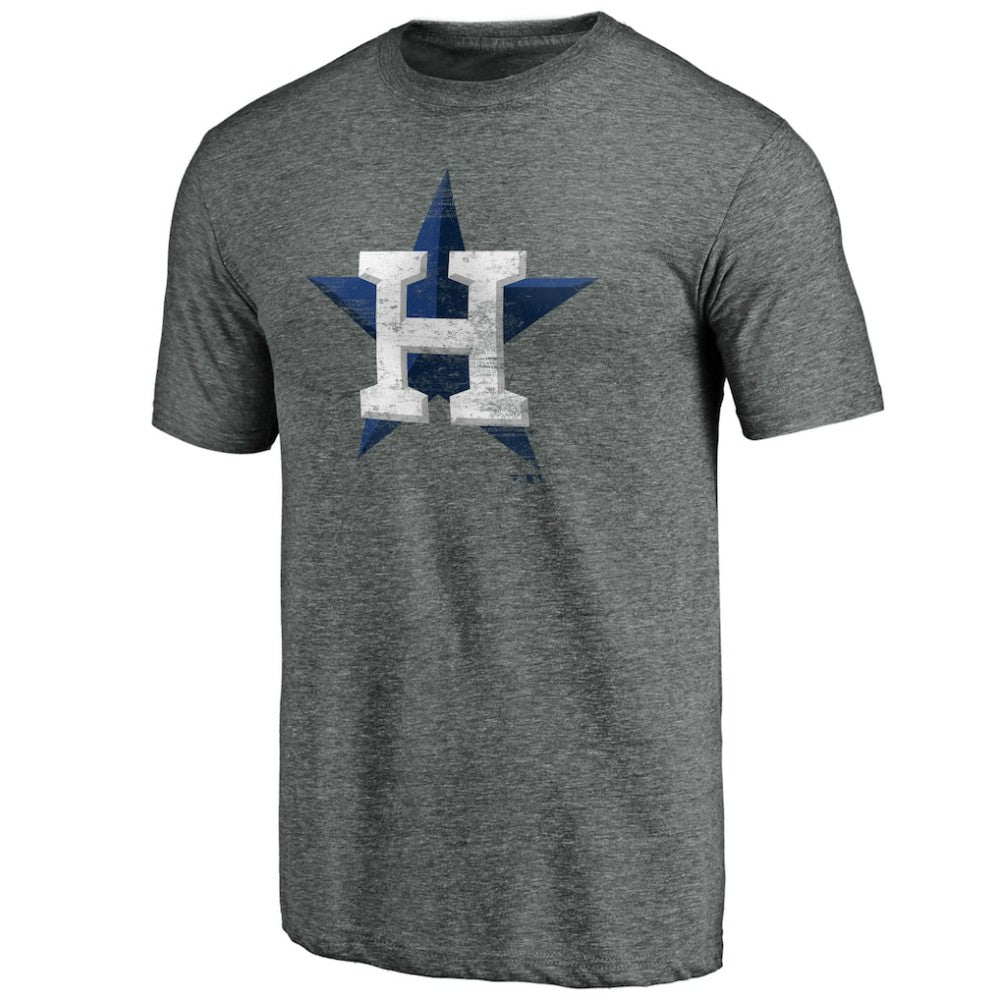 Houston Astros Weathered Official Logo Tri-Blend T-Shirt - MLB T-shirts
