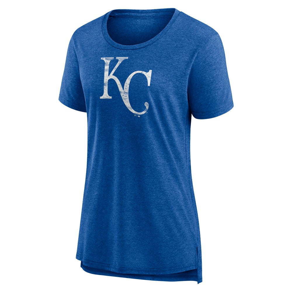 Kansas City Royals Women's Weathered Official Logo Tri-Blend T-Shirt - MLB T-shirts