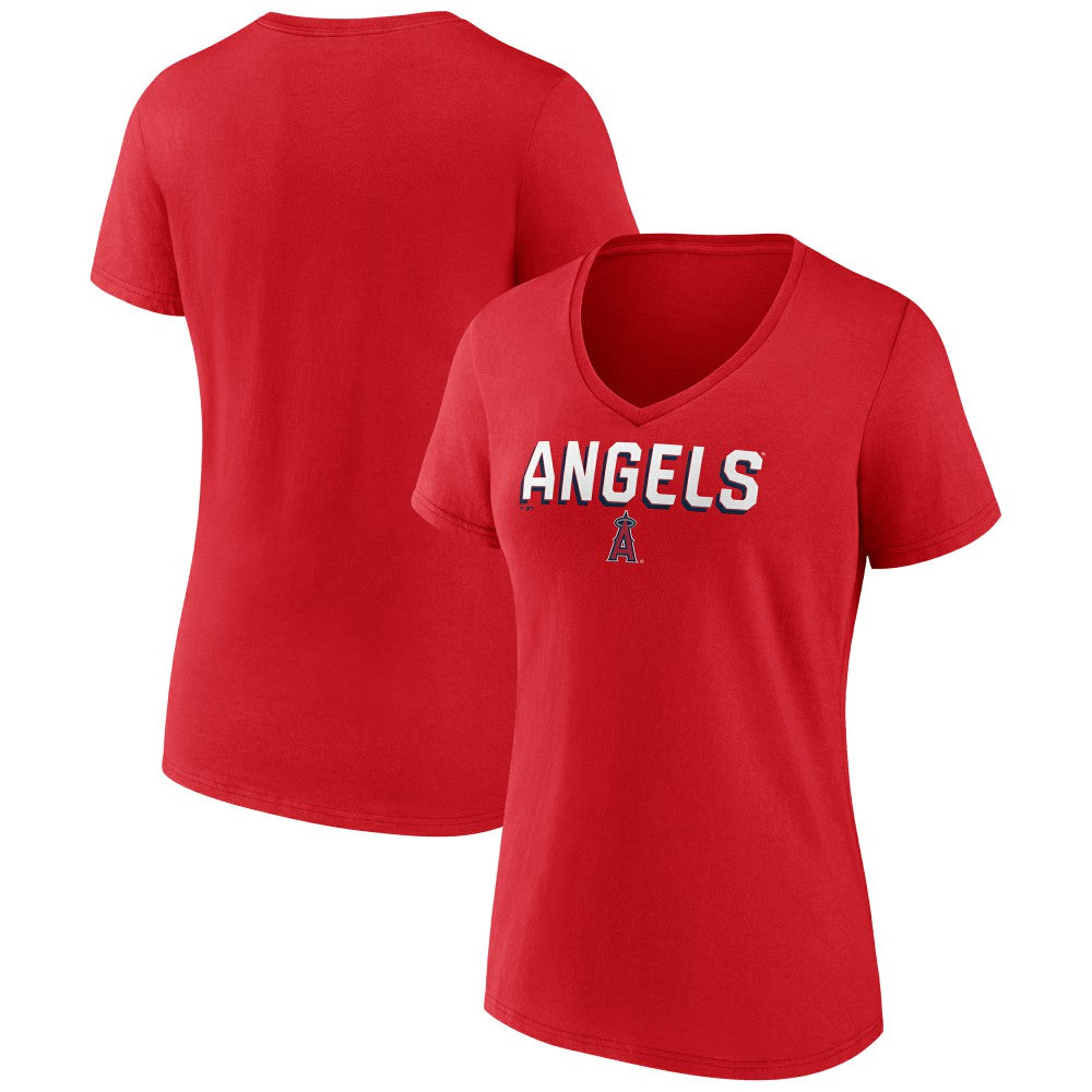 Los Angeles Angels Women's Primary Play V-Neck T-Shirt - MLB T-shirts