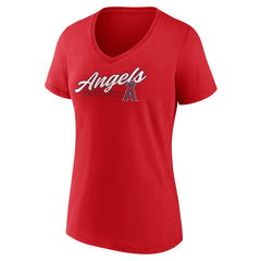 Los Angeles Angels Women's One And Only V-Neck T-Shirt - MLB T-shirts