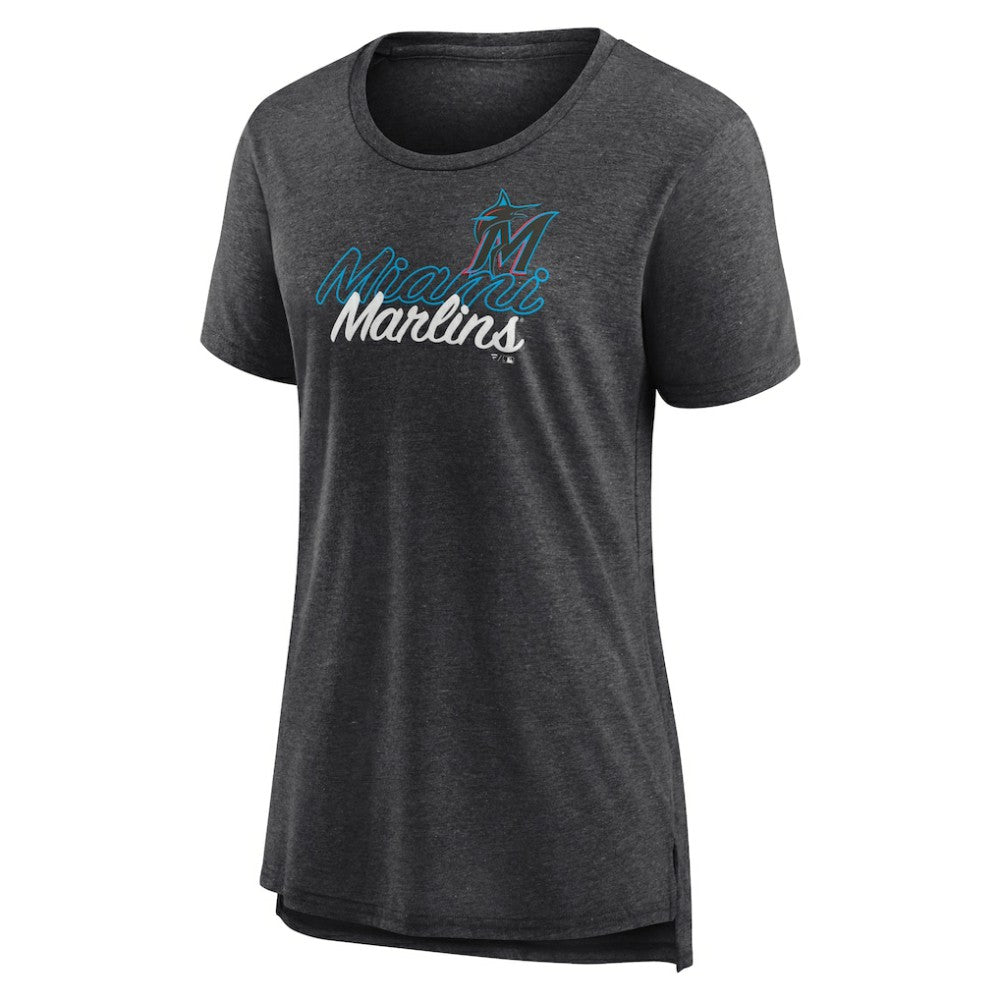 Miami Marlins Women's Practice Time Tri-Blend T-Shirt - MLB T-shirts