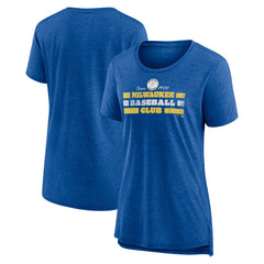 Milwaukee Brewers Women's Power Swing Tri-Blend T-Shirt - MLB T-shirts