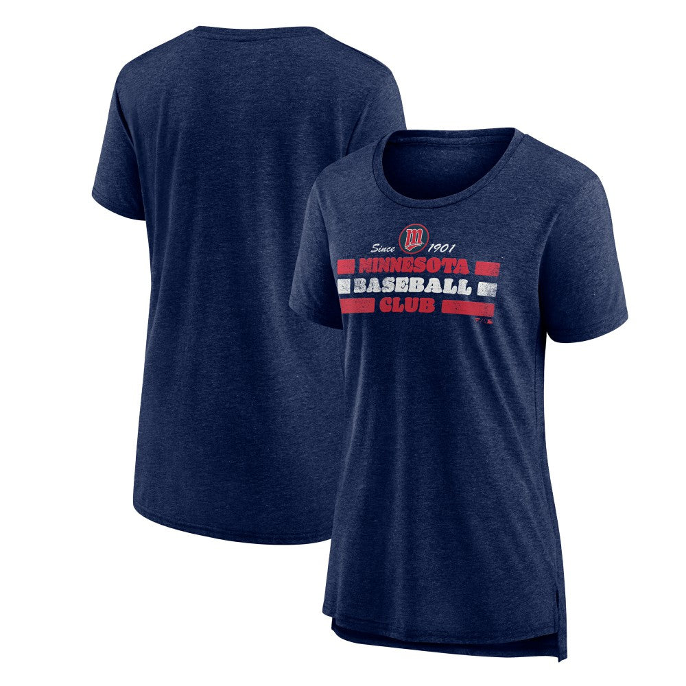 Minnesota Twins Women's Power Swing Tri-Blend T-Shirt - MLB T-shirts