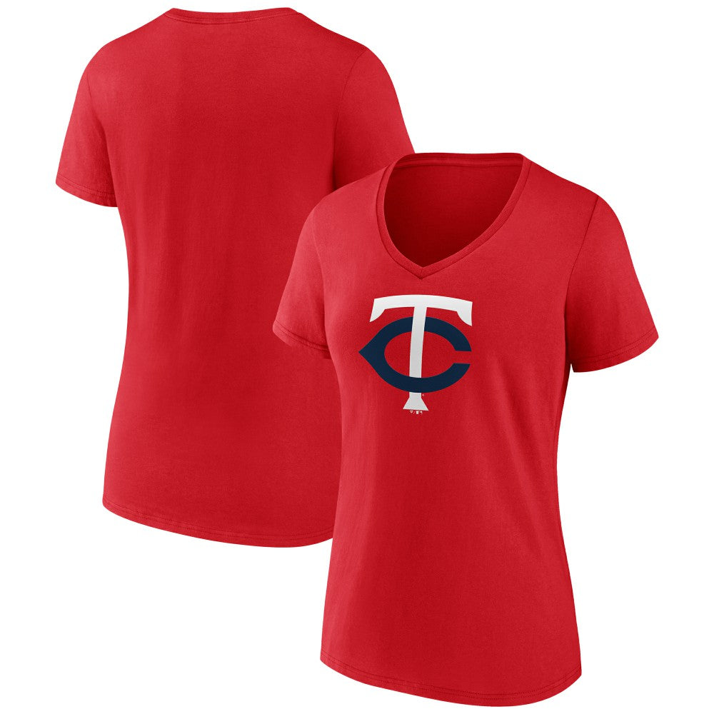 Minnesota Twins Women's Official Logo V-Neck T-Shirt - MLB T-shirts