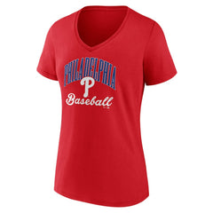 Philadelphia Phillies Women's Victory Script V-Neck T-Shirt - MLB T-shirts