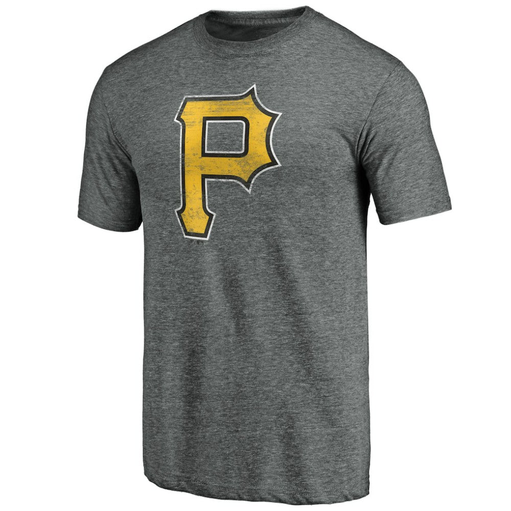 Pittsburgh Pirates Weathered Official Logo Tri-Blend T-Shirt - MLB T-shirts