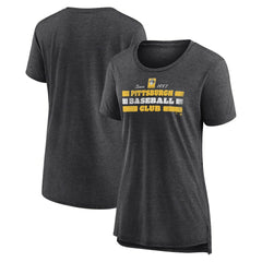 Pittsburgh Pirates Women's Power Swing Tri-Blend T-Shirt - MLB T-shirts