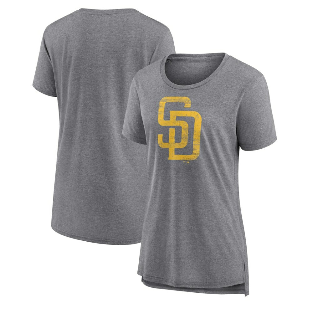 San Diego Padres Women's Weathered Official Logo Tri-Blend T-Shirt - MLB T-shirts