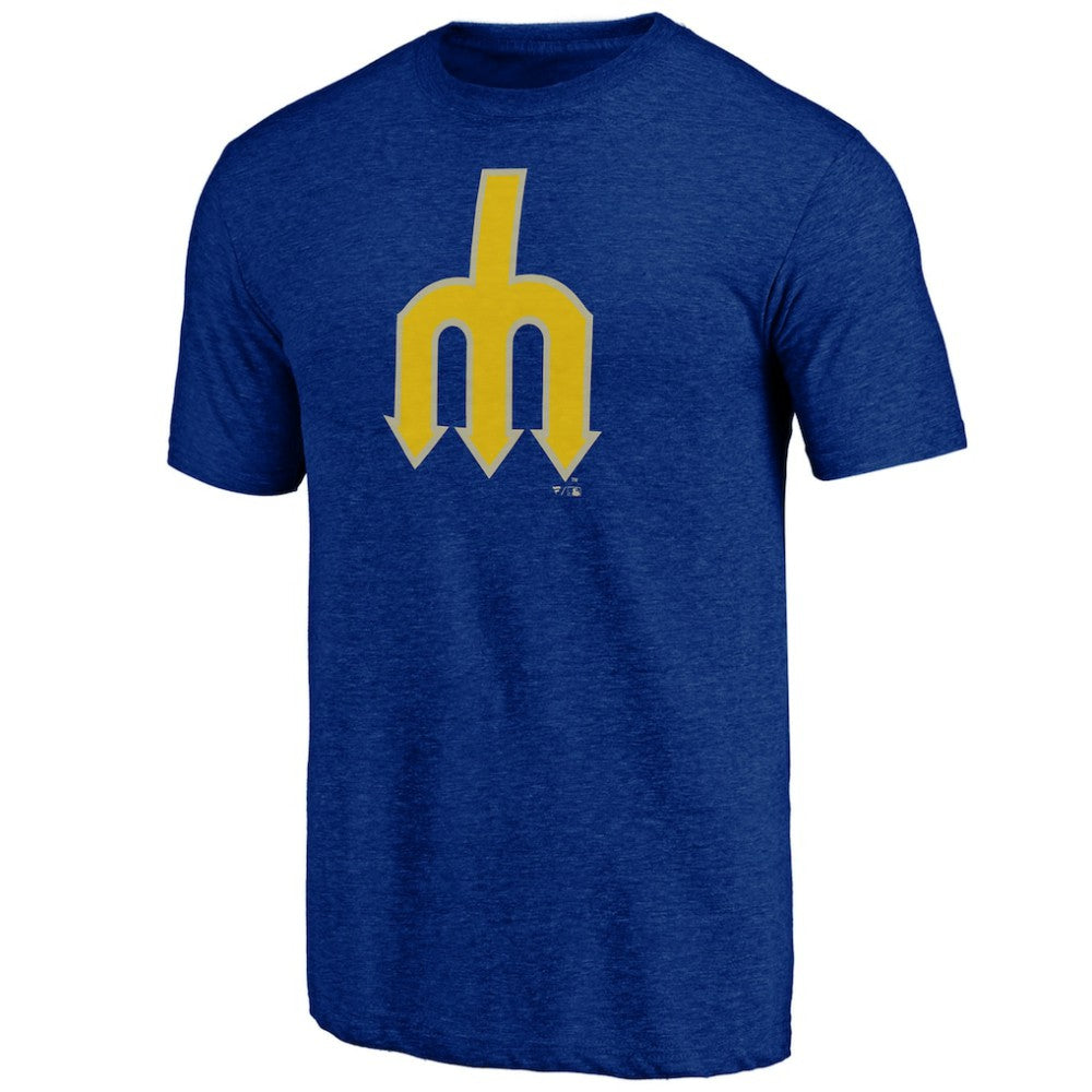 Seattle Mariners Cooperstown Official Logo Tri-Blend T-Shirt - MLB T-shirts