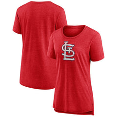 St. Louis Cardinals Women's Weathered Official Logo Tri-Blend T-Shirt - MLB T-shirts
