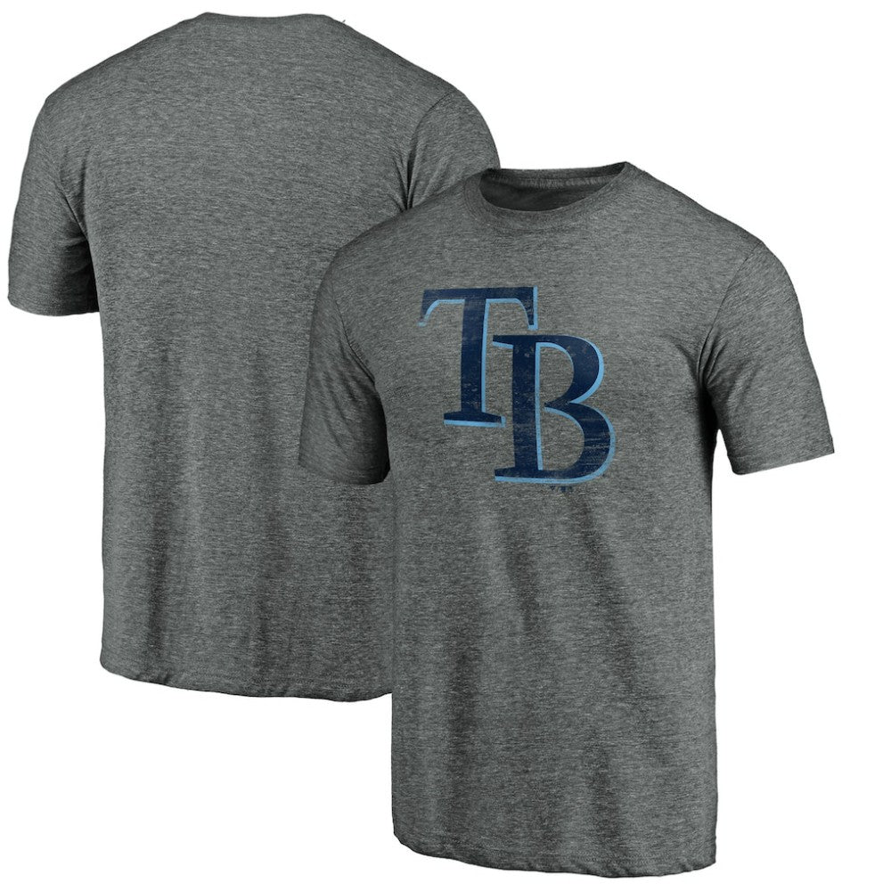 Tampa Bay Rays Weathered Official Logo Tri-Blend T-Shirt - MLB T-shirts