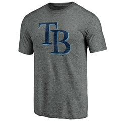 Tampa Bay Rays Weathered Official Logo Tri-Blend T-Shirt - MLB T-shirts