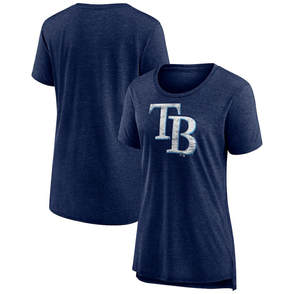 Tampa Bay Rays Women's Weathered Official Logo Tri-Blend T-Shirt - MLB T-shirts