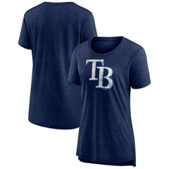 Tampa Bay Rays Women's Weathered Official Logo Tri-Blend T-Shirt - MLB T-shirts