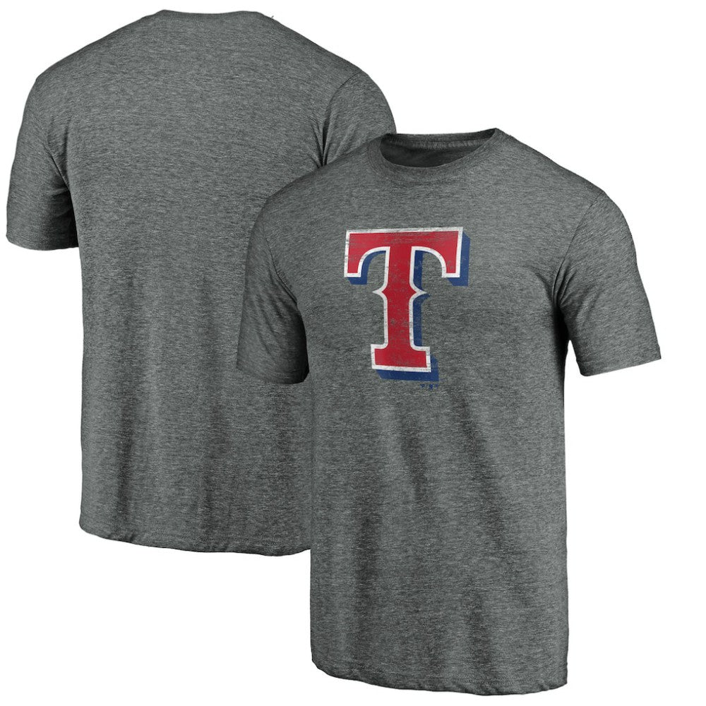 Texas Rangers Weathered Official Logo Tri-Blend T-Shirt - MLB T-shirts