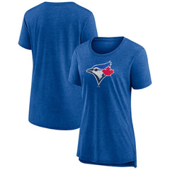 Toronto Blue Jays Women's Weathered Official Logo Tri-Blend T-Shirt - MLB T-shirts