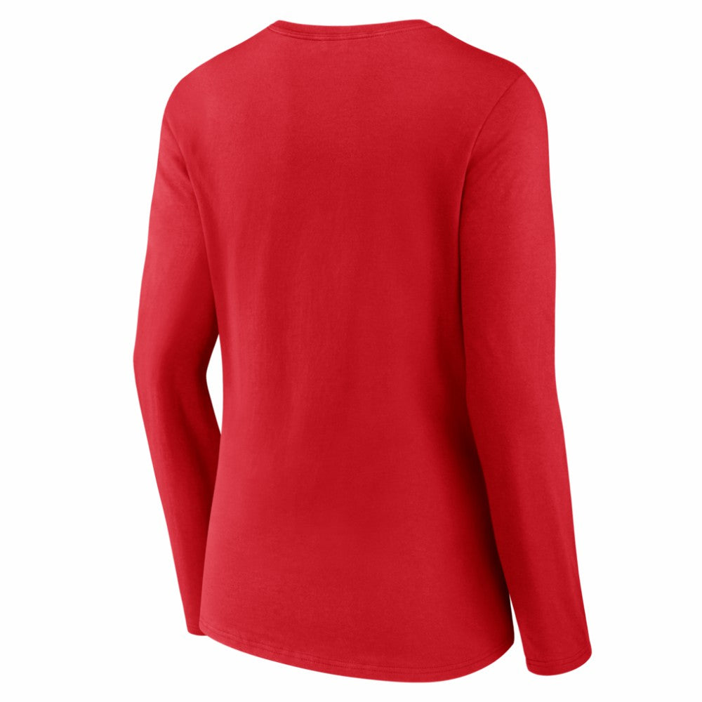 Washington Nationals Women's Live For It Long Sleeve V-Neck T-Shirt - MLB T-shirts