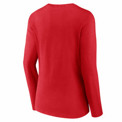 Washington Nationals Women's Live For It Long Sleeve V-Neck T-Shirt - MLB T-shirts