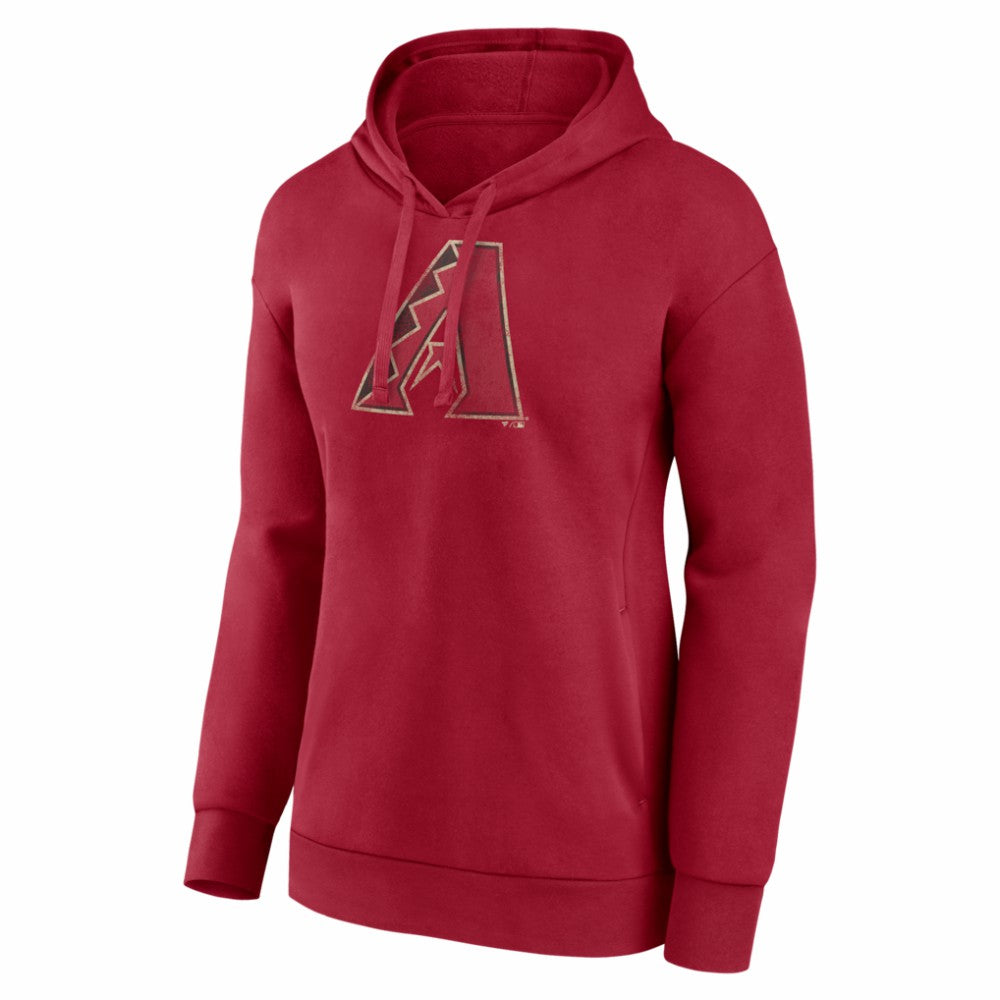 Arizona Diamondbacks Women's Distressed Team Pullover Hoodie - MLB Hoodies