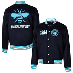 Manchester City Sport Design Sweden Free Kick Wool Varsity Jacket