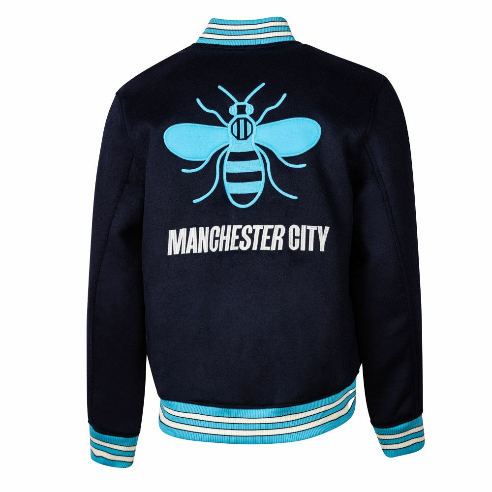 Manchester City Sport Design Sweden Free Kick Wool Varsity Jacket