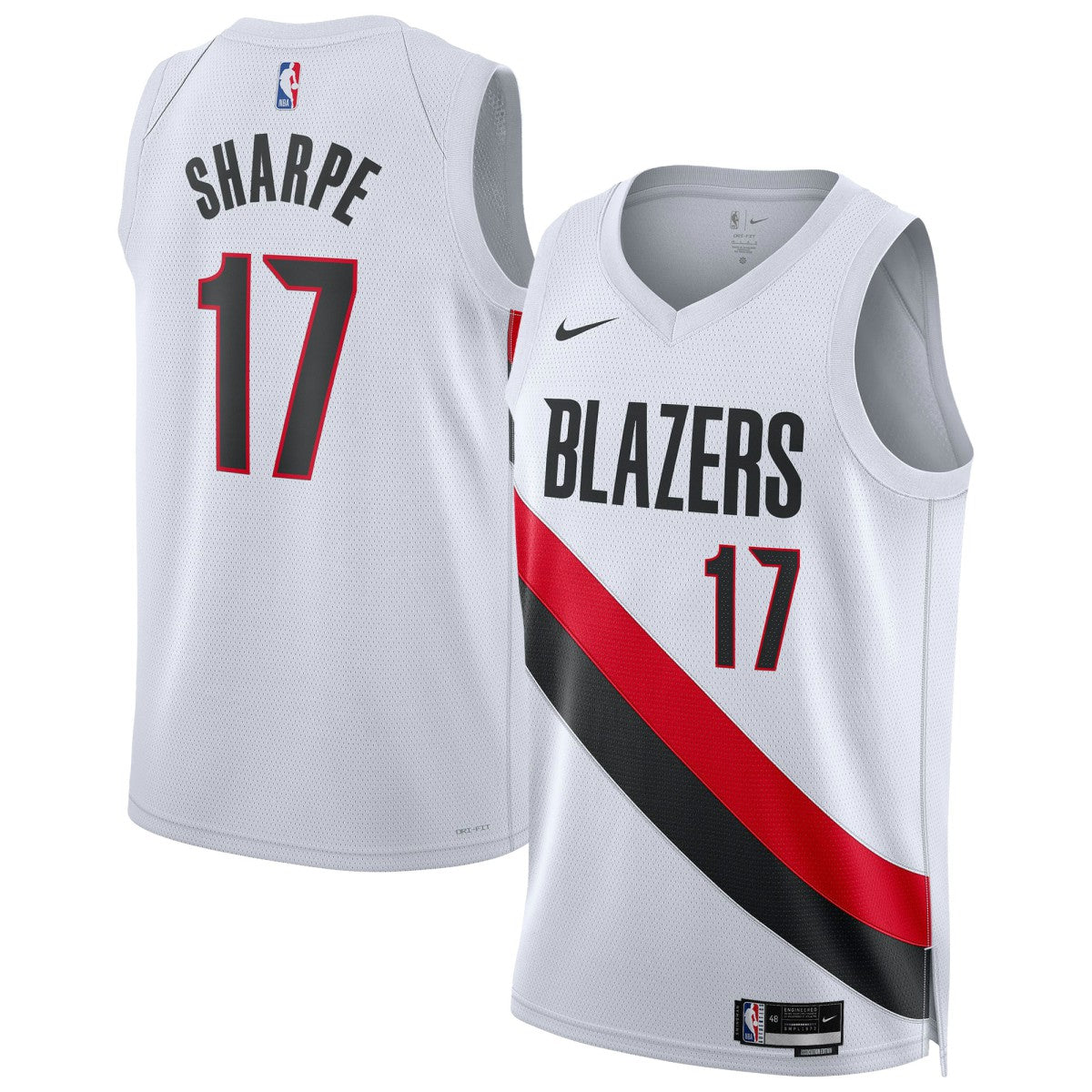 White Shaedon Sharpe Portland Trail Blazers Unisex Swingman Player Jersey | NBA