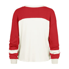 San Francisco 49ers '47 Women's Double Header Curve Toni Long Sleeve T-Shirt | NFL On sale