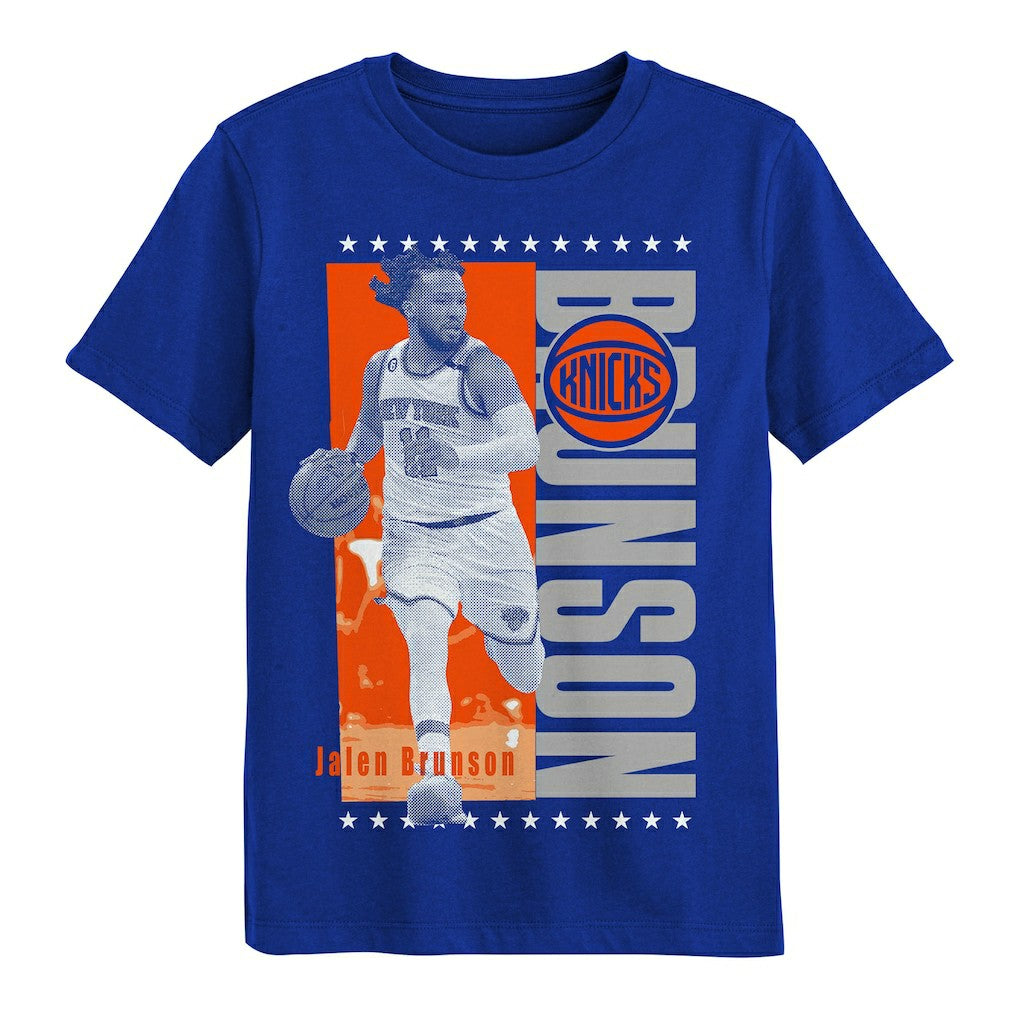Royal Jalen Brunson New York Knicks Outerstuff Youth Answer T-Shirt | NBA