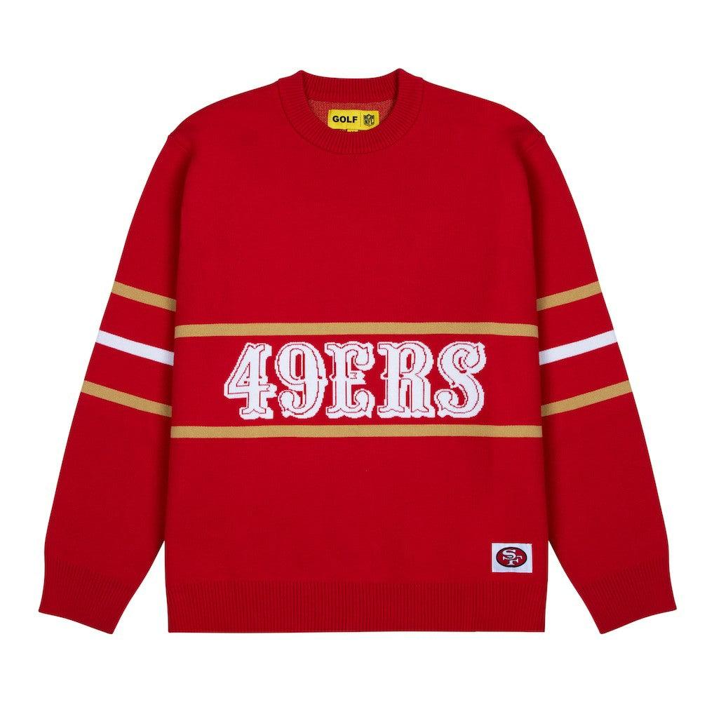 San Francisco 49ers GOLF WANG Jacquard Pullover Sweater | NFL US