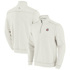 Atlanta Braves Tommy Bahama Sport Tobago Bay Tri-Blend Half-Zip Sweatshirt - MLB Sweatshirts
