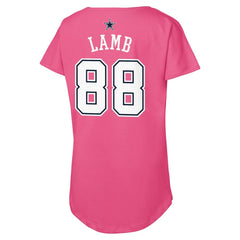 Dallas Cowboys CeeDee Lamb  Girls Youth Player Name & Number T-Shirt | NFL Outlet