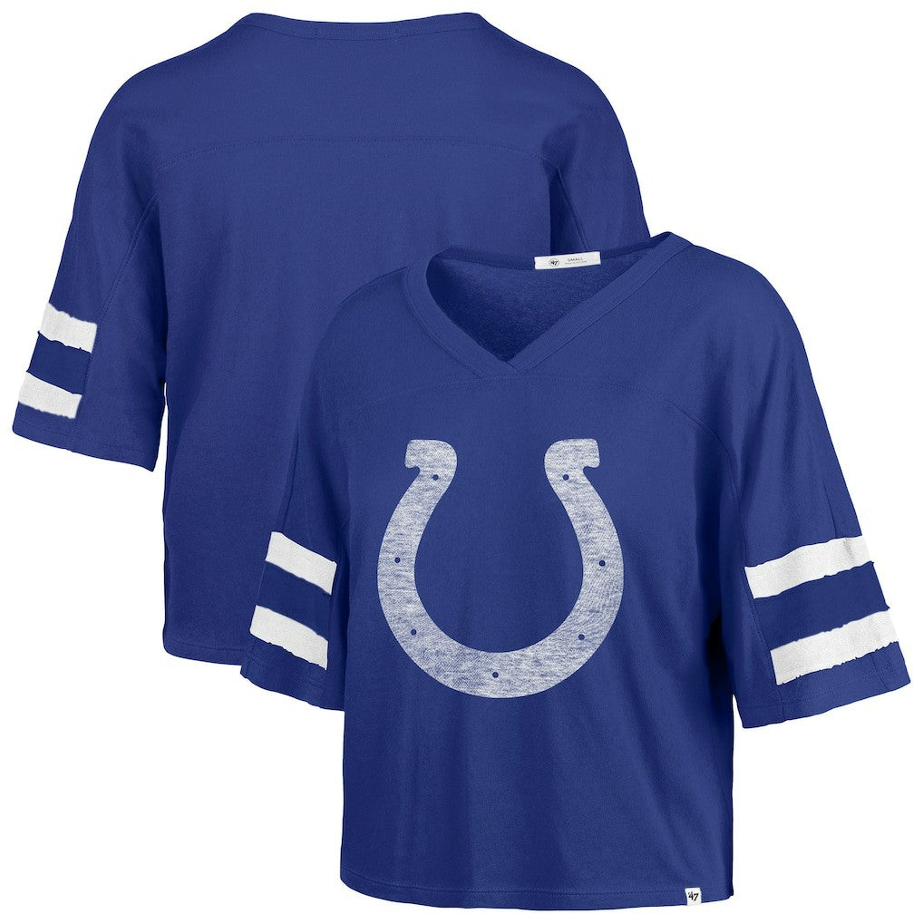 Indianapolis Colts '47 Women's Premier Scout Cropped V-Neck T-Shirt | NFL Near me