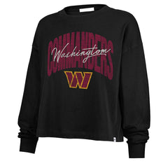 Washington Commanders '47 Women's Muse Sydney Long Sleeve Cropped T-Shirt | NFL Discount