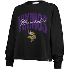 Minnesota Vikings '47 Women's Muse Sydney Long Sleeve Cropped T-Shirt | NFL Sale