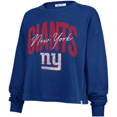 New York Giants '47 Women's Muse Sydney Long Sleeve Cropped T-Shirt | NFL Outlet