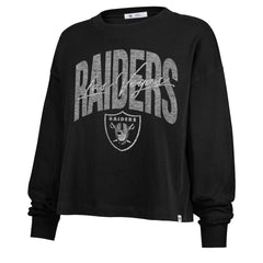 Las Vegas Raiders '47 Women's Muse Sydney Long Sleeve Cropped T-Shirt | NFL Near me