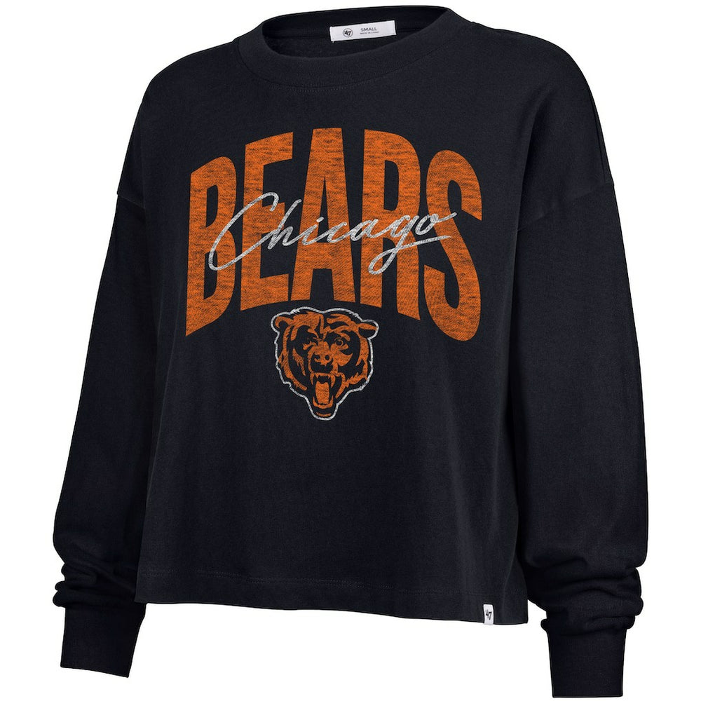 Chicago Bears '47 Women's Muse Sydney Long Sleeve Cropped T-Shirt | NFL New