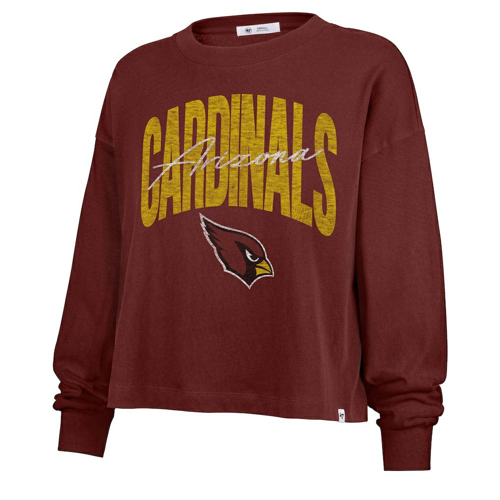 Arizona Cardinals '47 Women's Muse Sydney Long Sleeve Cropped T-Shirt | NFL Sale