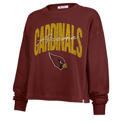Arizona Cardinals '47 Women's Muse Sydney Long Sleeve Cropped T-Shirt | NFL Sale
