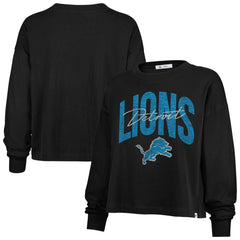 Detroit Lions '47 Women's Muse Sydney Long Sleeve Cropped T-Shirt | NFL Sale