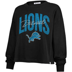 Detroit Lions '47 Women's Muse Sydney Long Sleeve Cropped T-Shirt | NFL Sale