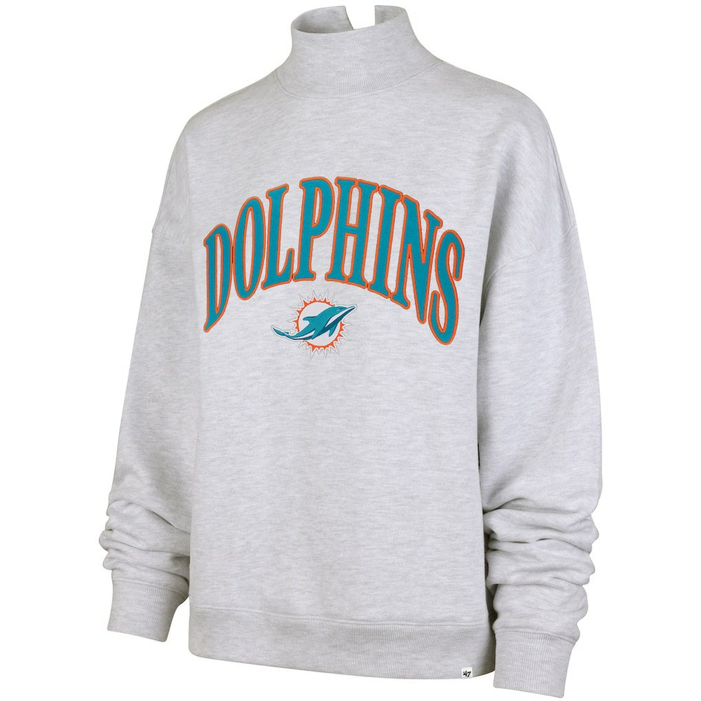 Miami Dolphins '47 Women's Vantage Mock Neck Pullover Sweatshirt | NFL Near me